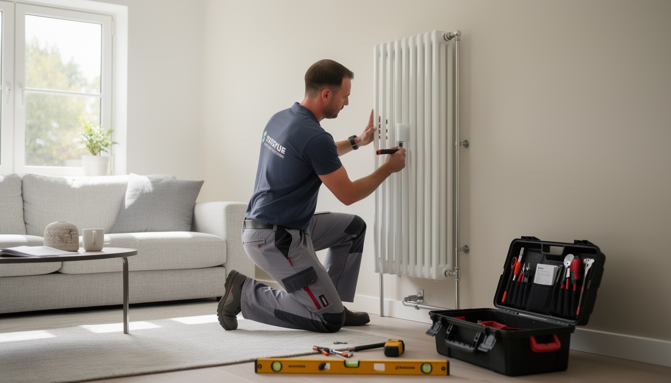 Radiator installation by Clacton heating specialist